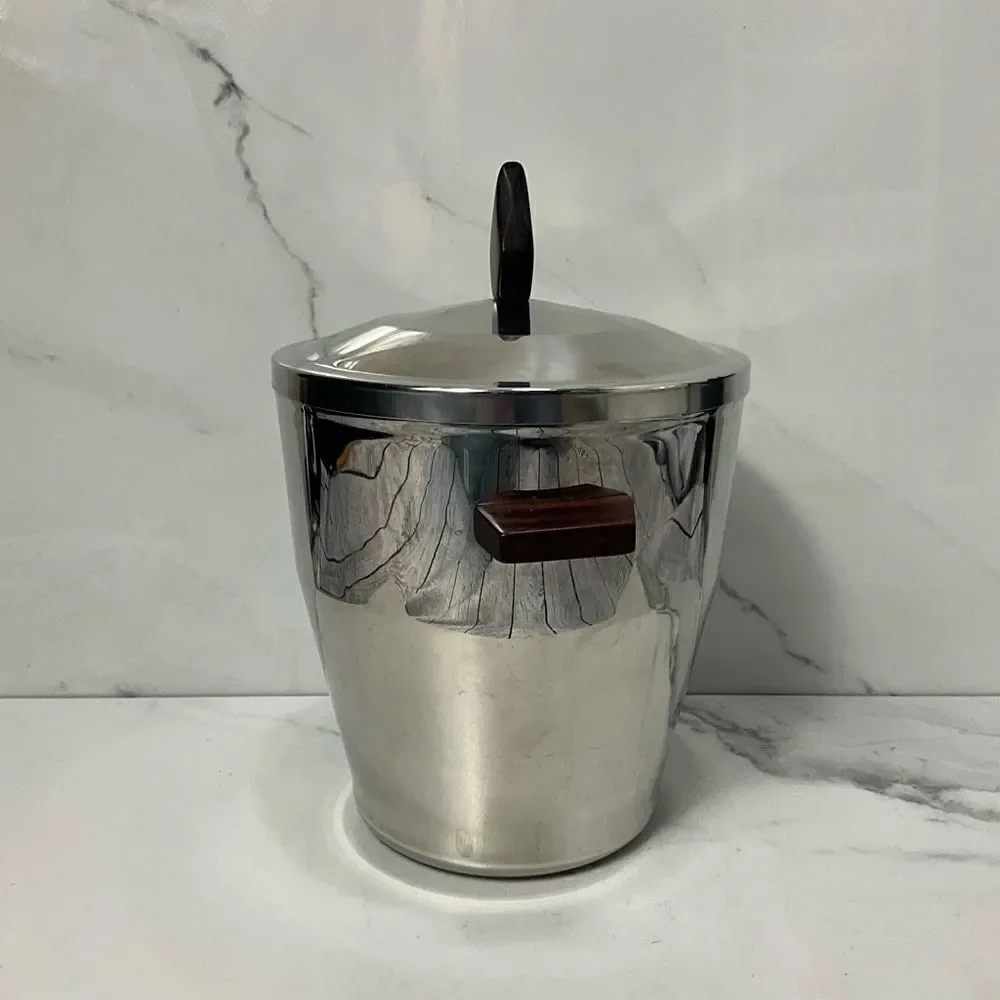 VINTAGE MCM Irvin Ware Stainless Steel Ice Bucket